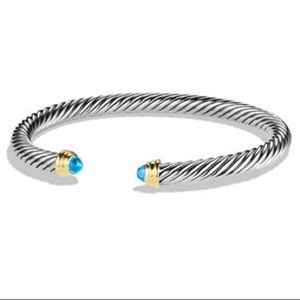 David Yurman Blue Topaz Cable Classics Bracelet